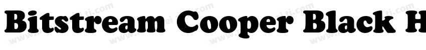 Bitstream Cooper Black Headline字体转换